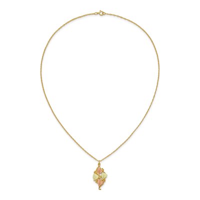 10K Tri-Color Gold Black Hills Grapes Pendant Necklace – view 6