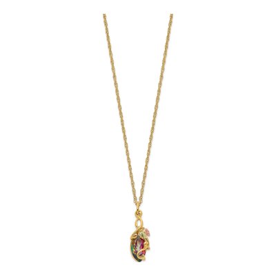 10K Tri-Color Gold Mystic Fire Topaz Hills Pendant Necklace – view 3