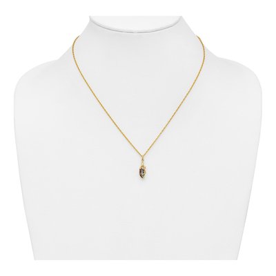 10K Tri-Color Gold Mystic Fire Topaz Hills Pendant Necklace – view 5