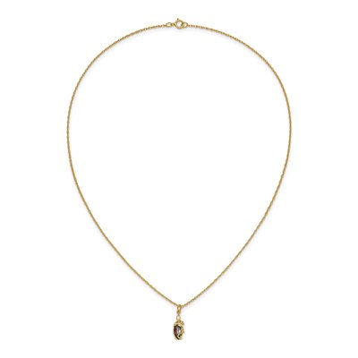10K Tri-Color Gold Mystic Fire Topaz Hills Pendant Necklace – view 6