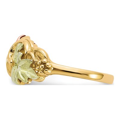 10K Tri-Color Gold Black Hills Grapes Ring – view 4
