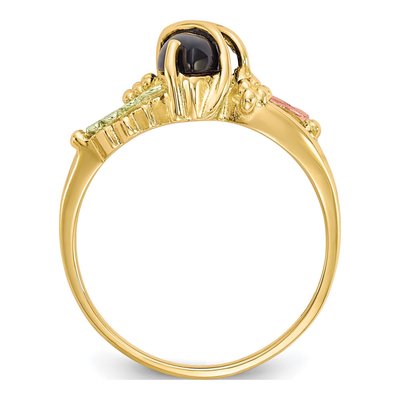 10K Tri-Color Gold Onyx Hills Marquise Ring – view 3