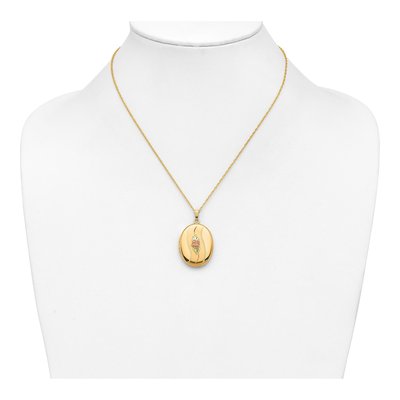 10K Tri-Color Gold Black Hills Locket Pendant Necklace – view 5