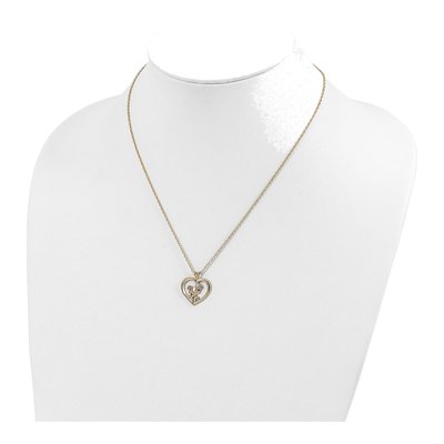 10K Tri-Color Gold Black Hills Rosebud Heart Pendant Necklace – view 5