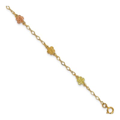 10K Tri-Color Gold Black Hills Station Bracelet