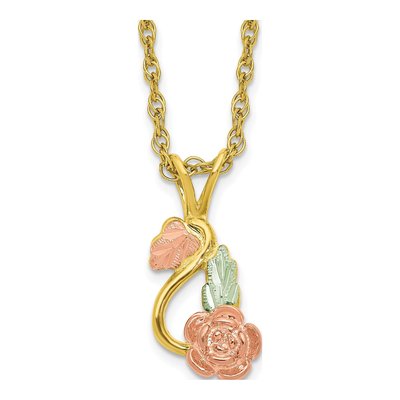 10K Tri-Color Gold Black Hills Necklace