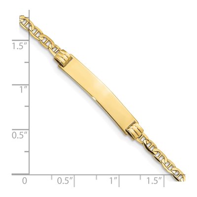 10K Yellow Gold Anchor for Baby Child ID Bracelet – view 3
