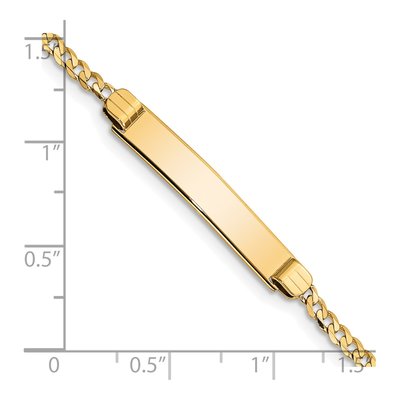 10K Yellow Gold Curb ID for Baby Child Bracelet – view 3