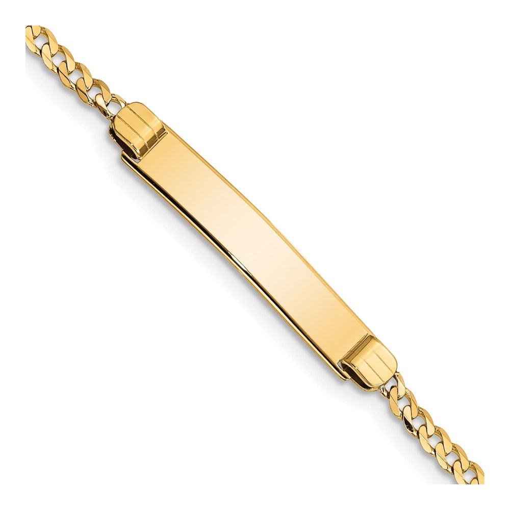10K Yellow Gold Curb ID for Baby Child Bracelet