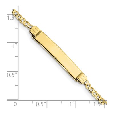 10K Yellow Gold Curb for Baby Child ID Bracelet – view 3