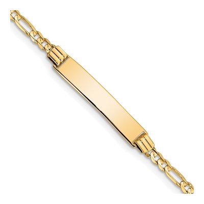 10K Yellow Gold Figaro ID Bracelet