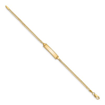 10K Yellow Gold Curb for Baby Child ID Bracelet – view 2