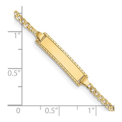 10K Yellow Gold Curb for Baby Child ID Bracelet – view 3
