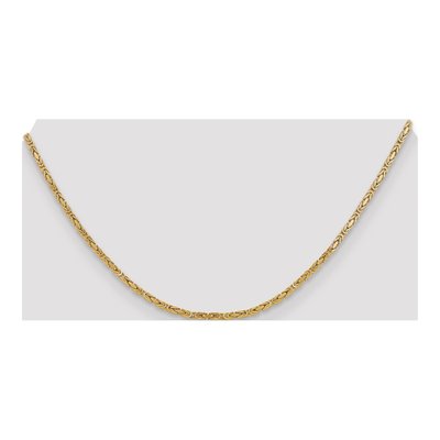 10K Yellow Gold 2mm Handmade Byzantine Chain – view 4