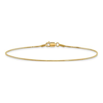 10K Yellow Gold 0.95mm Box Chain Bracelet – view 3