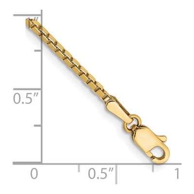 10K Yellow Gold 1.5mm Box Chain Bracelet – view 2