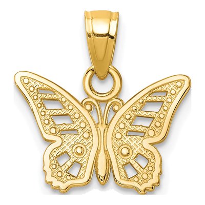 10K Yellow Gold Butterfly Charm