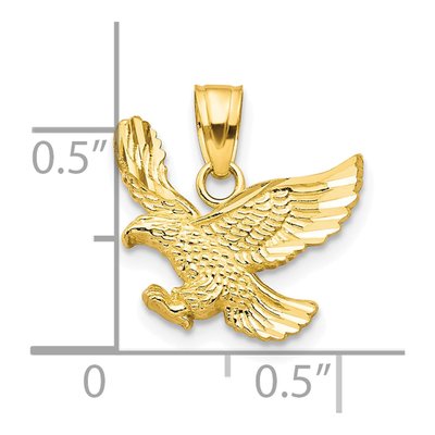 10K Yellow Gold Eagle Pendant – view 4