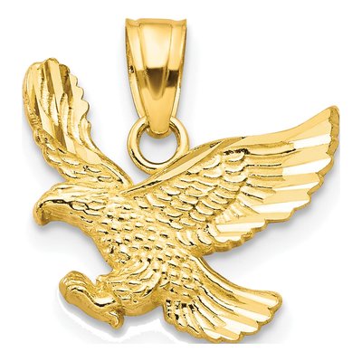 10K Yellow Gold Eagle Pendant
