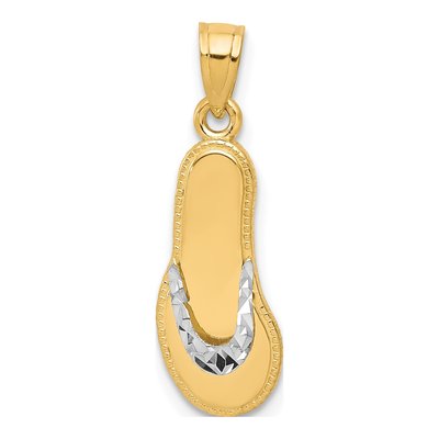 10K Yellow Gold Flip-Flop Charm