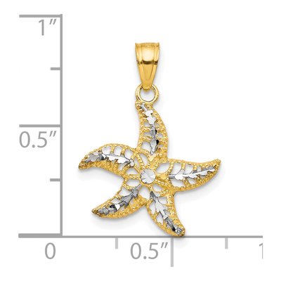10K Yellow Gold Starfish Charm – view 4