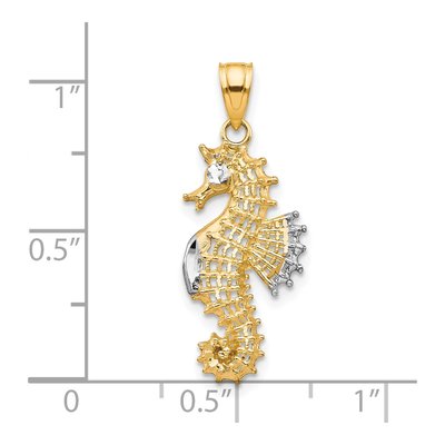 10K Yellow Gold Seahorse Charm – view 4