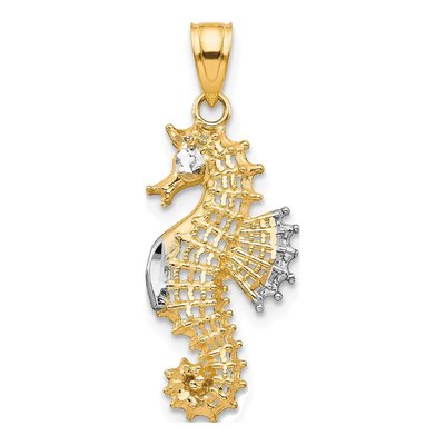 10K Yellow Gold Seahorse Charm