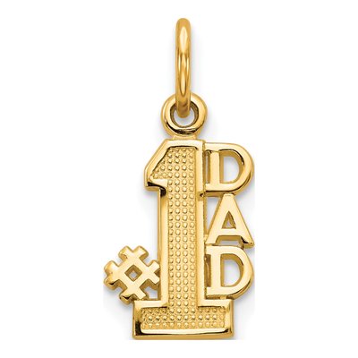 10K Yellow Gold DAD Number 1 Pendant