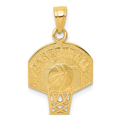 10K Yellow Gold Basketball Net Charm