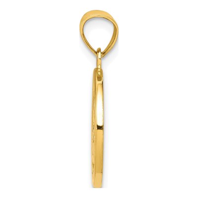 10K Yellow Gold Baptism Pendant – view 3