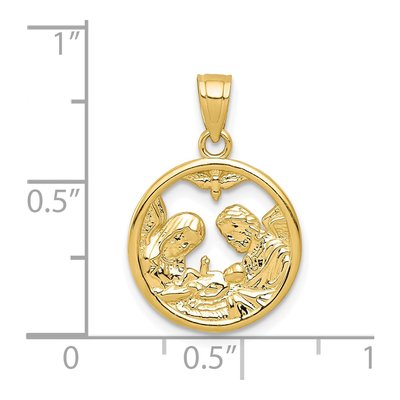 10K Yellow Gold Baptism Pendant – view 4
