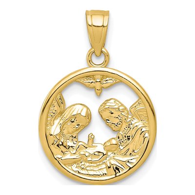 10K Yellow Gold Baptism Pendant