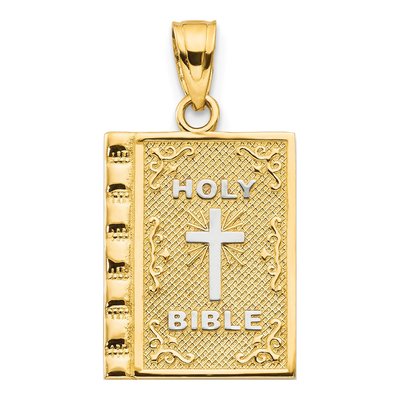 10K Yellow Gold Holy Bible Charm