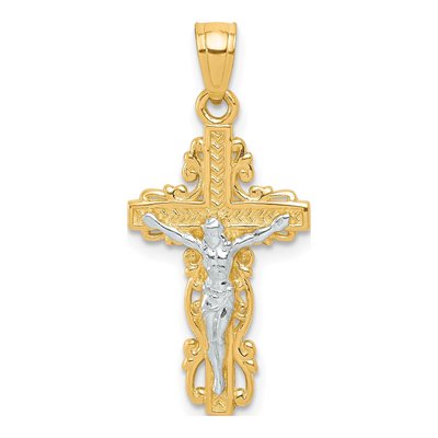 10K Yellow Gold Crucifix Pendant