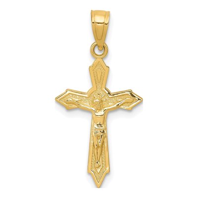 10K Yellow Gold Crucifix Pendant