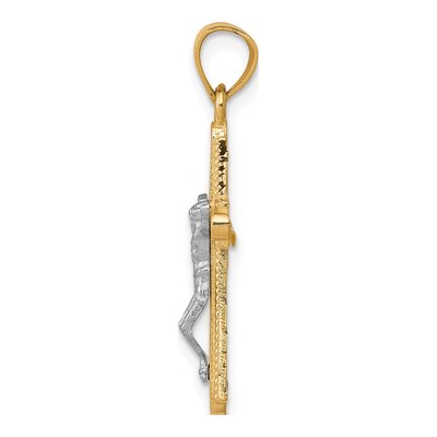 10K Yellow Gold Crucifix Pendant – view 3