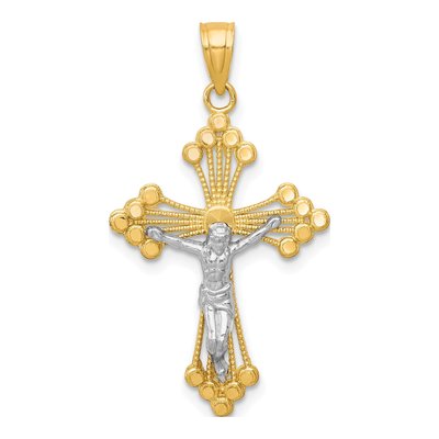 10K Yellow Gold Crucifix Pendant