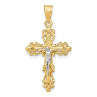 10K Yellow Gold Crucifix Pendant
