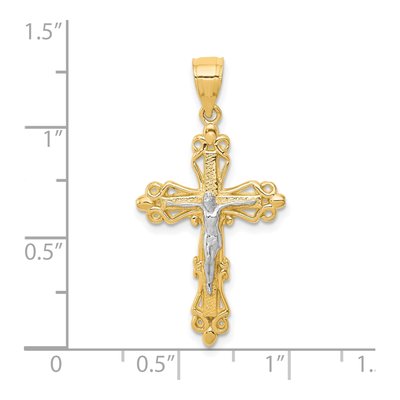 10K Yellow Gold Crucifix Pendant – view 4
