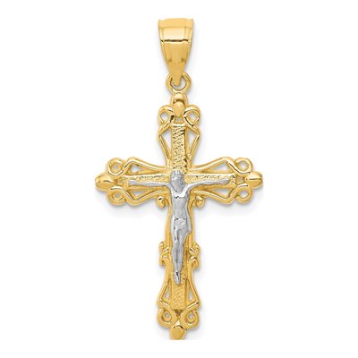 10K Yellow Gold Crucifix Pendant
