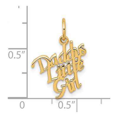 10K Yellow Gold Daddy's Little Girl Charm – view 4