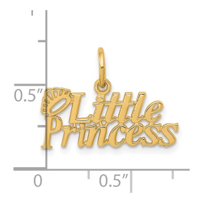 10K Yellow Gold Little Princess Crown Charm – view 4