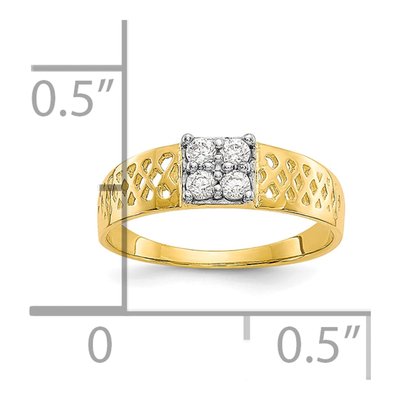 10K Yellow Gold CZ Baby Ring – view 4