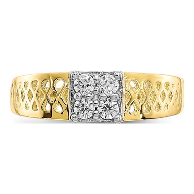 10K Yellow Gold CZ Baby Ring – view 6