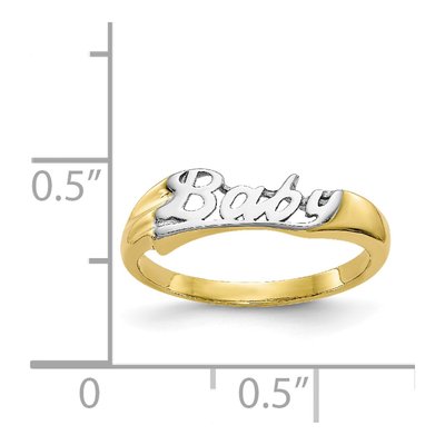 10K Yellow Gold Baby Ring – view 4