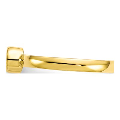10K Yellow Gold CZ Bezel Toe Ring – view 5