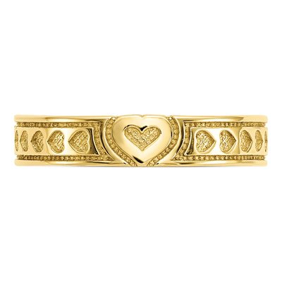 10K Yellow Gold Heart Toe Ring – view 6