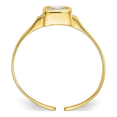 10K Yellow Gold CZ Toe Ring – view 3