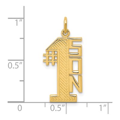 10K Yellow Gold SON Number 1 Pendant – view 4