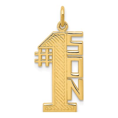 10K Yellow Gold SON Number 1 Pendant